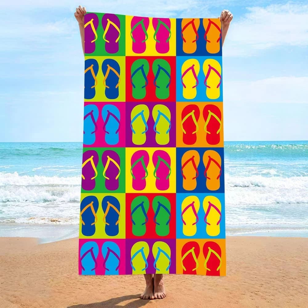 Asciugamano da Spiaggia Colorato Stile Pop Art, Morbido Asciugamano in Microfibra per Uomo e Donna, per Estate, Spiaggia, Piscina, Campeggio, Palestra, Yoga, Viaggi