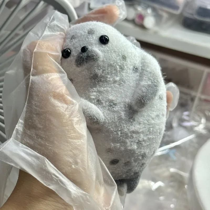 Giocattolo Squishy a Forma di Foca Kawaii, Morbido e a Lenta Risalita, Antistress Sensoriale per Adulti e Bambini, Regalo