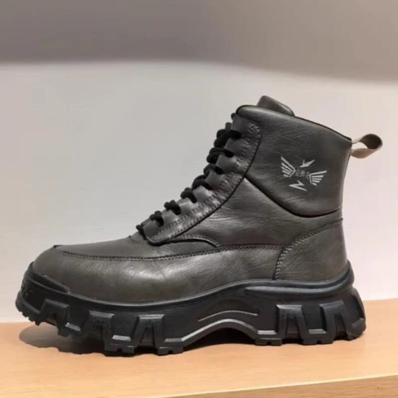 Stivali da neve da uomo Stivaletti invernali in pelliccia di lana Russi Scarpe da esterno in cotone caldo a prova di freddo Peluche addensato