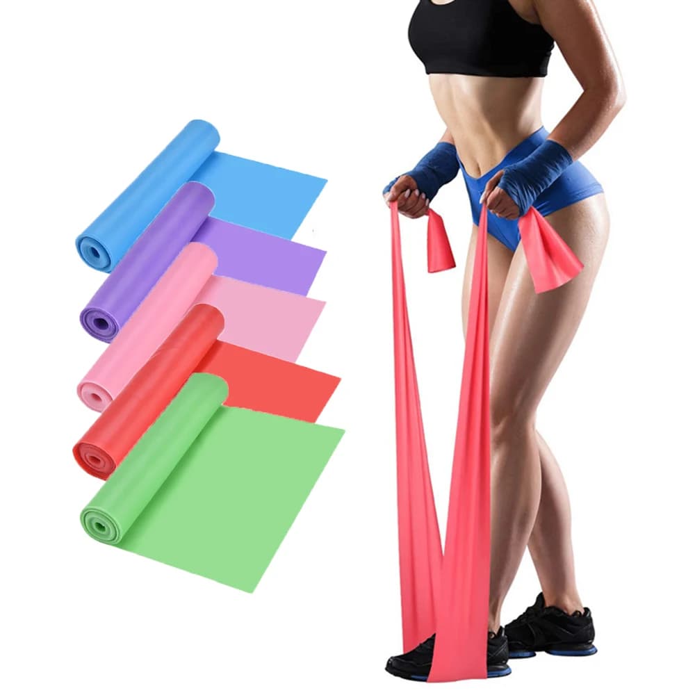 Set di 2/3/4/6 Fasce Elastiche per Yoga: Bande Elastiche in TPE per Fisioterapia, Fitness, Yoga, Pilates, Riabilitazione e Stretching