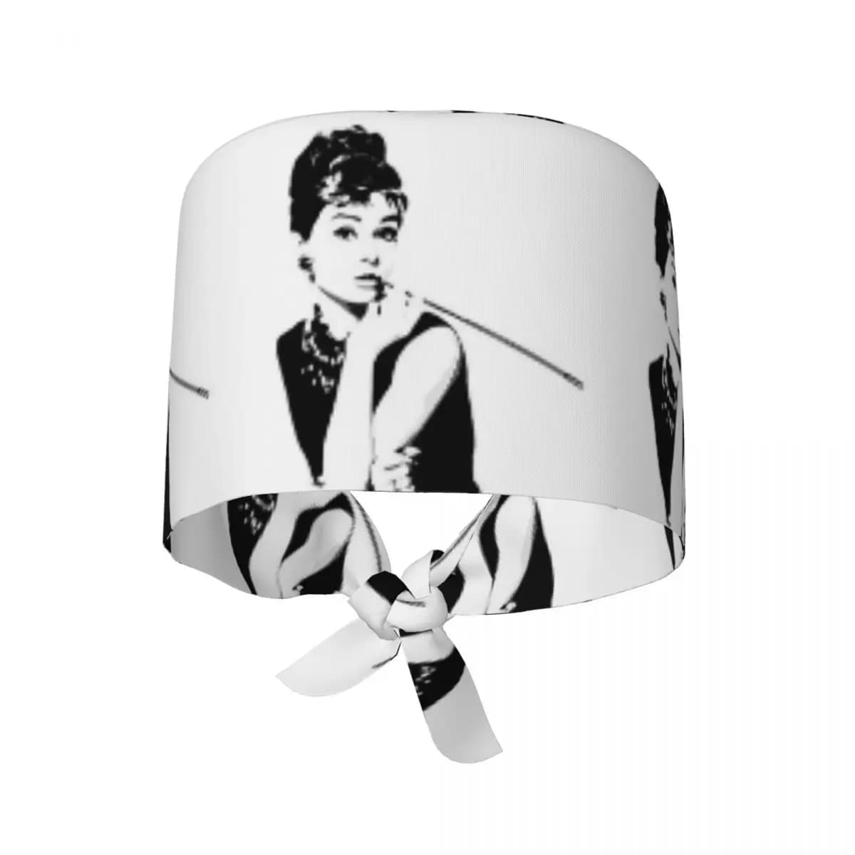 Audrey Hepburn Portrait A Scrub Hat Doctor Working Surgical Cap Unisex Adjustable Nursing Caps for Dentist