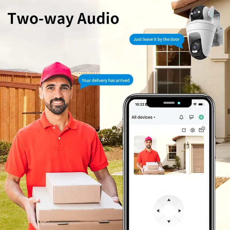 5MP iCam365 APP Wireless Dual PTZ Obiettivo IP Dome Camera AI Rilevazione umanoide Full Color Home Security CCTV Baby Monitor