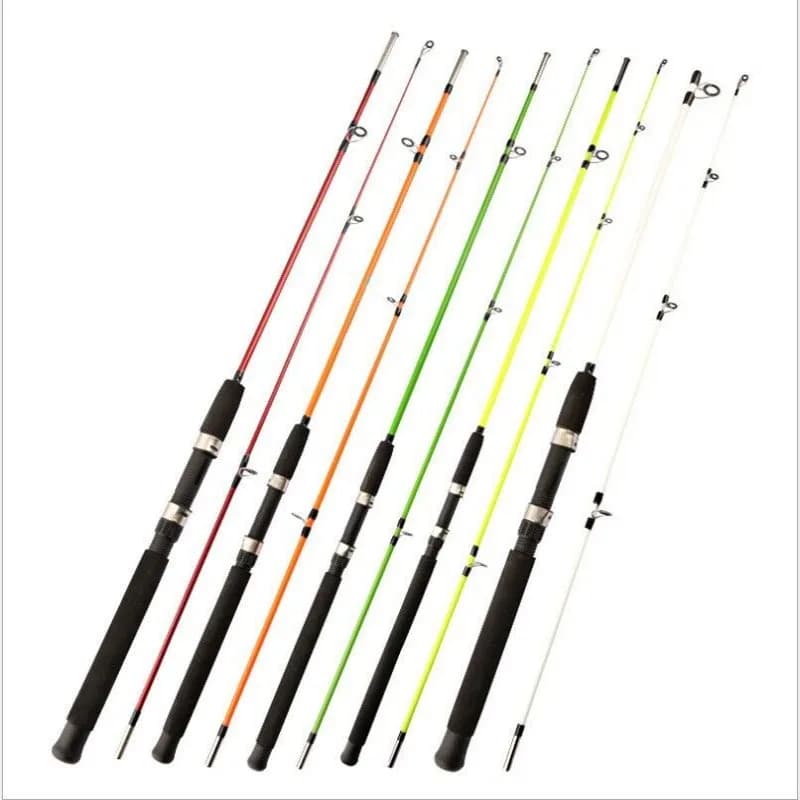 Canna da pesca in fibra di vetro solida a 2 sezioni per surfcasting, canna da gamberi, canna da pesca in fibra di vetro per coccodrilli - Promozione vendite all'ingrosso