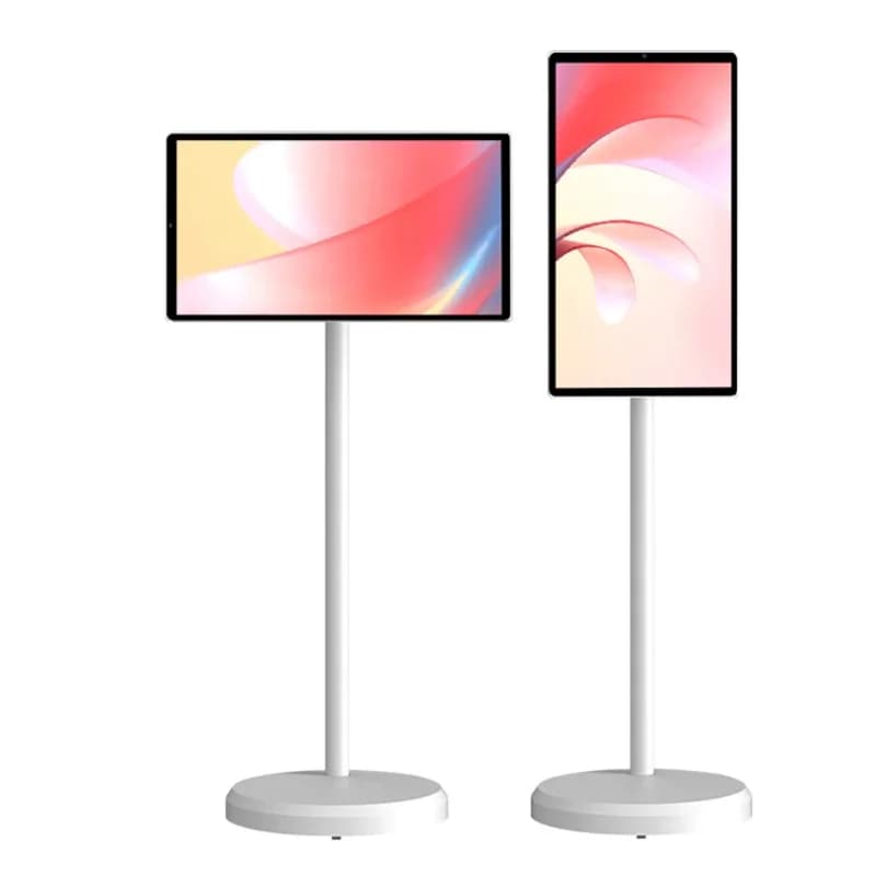 2025 TV intelligente portatile da 21,5 pollici con monitor LCD bianco per marketing digitale Stand by Me TV