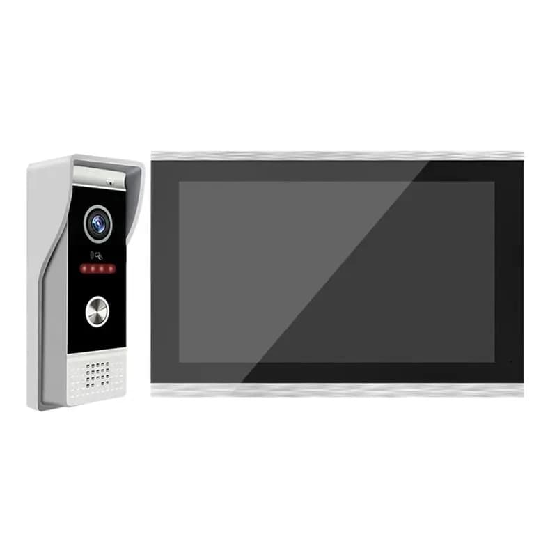ABSE-TUYA Wifi Video Doorbell Intercom System With 10Inch Touch Monitor Security Protection For Villa Home US Plug