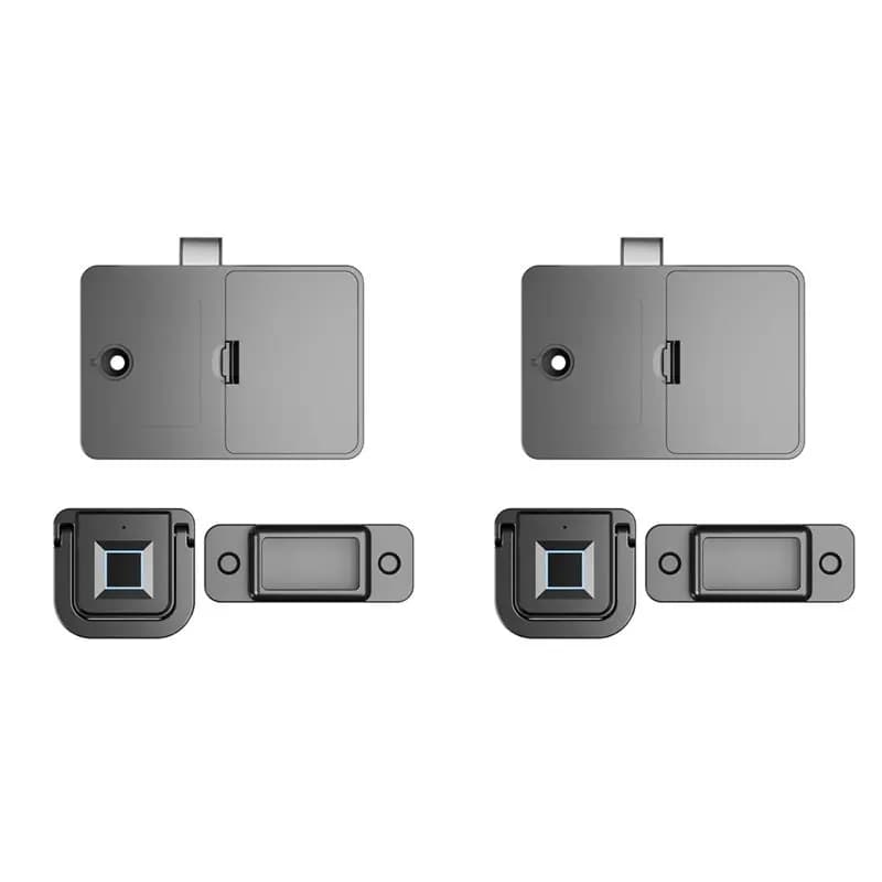 FULL-2X Serratura Intelligente per Cassetti con Impronta Digitale, Serratura per Armadietti Domestici, Serratura Elettronica per Mobili da Ufficio, Serratura per Comodini
