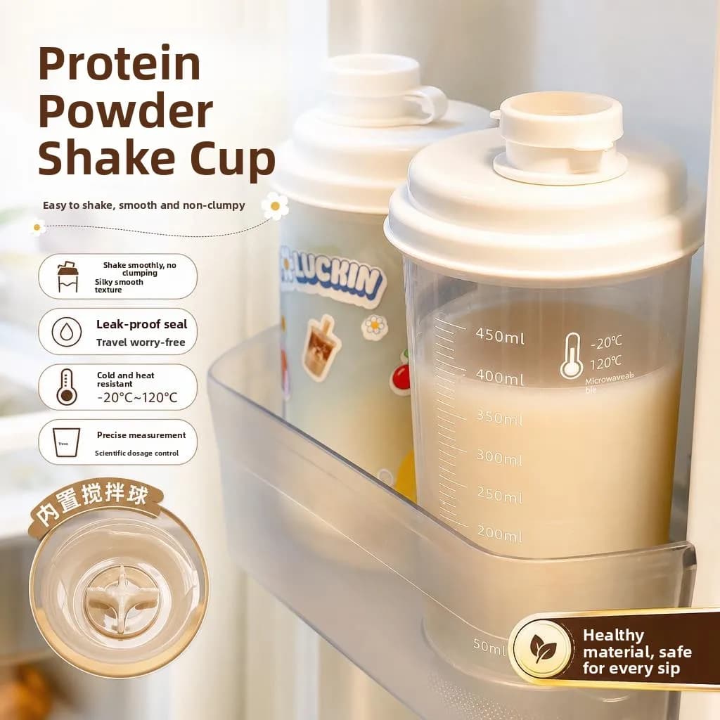 Large Capacity Shaker Cup for Fitness Women's Protein Powder Coffee Stainless Steel Ins Style Beverage Water Cup without Lid