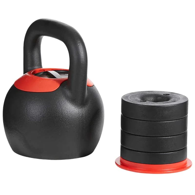 Kettlebell Regolabile in Ghisa Verniciata per Uomo, Pesi Rimovibili, Attrezzo Fitness per Squat ed Esercizi a Casa