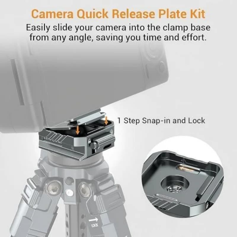 Basic Set Universal Arca Quick Release Plate Clamp Kit 1/4" 3/8" For DSLR Camera Tripod Gimbal Stabilizer