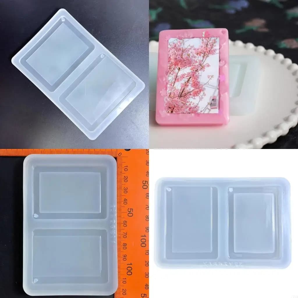 Specchio Sabbie mobili Cornice per foto Stampo in silicone Gioielli Colata resina epossidica Strumento per gioielli Creazione