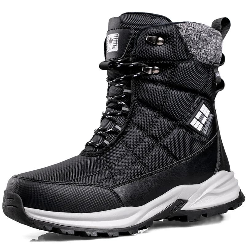 Stivali da neve da uomo Moda invernale Scarpe da uomo all'aperto Stivaletti da trekking alti da uomo Stivali da pesca impermeabili Scarpe da neve in peluche da uomo