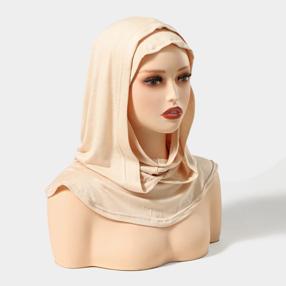 Hijab Istantaneo da Donna per il Ramadan, Turbante Elasticizzato, Copricapo e Copricollo, Foulard Islamico per la Preghiera, Amira Headscarf