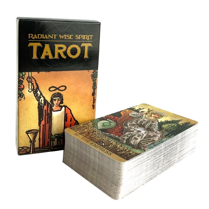 Radiant Wise Spirit Mazzo di tarocchi Gioco da tavolo per feste per il tempo libero Carte Oracle di profezia di predizione del futuro di alta qualità con guida PDF