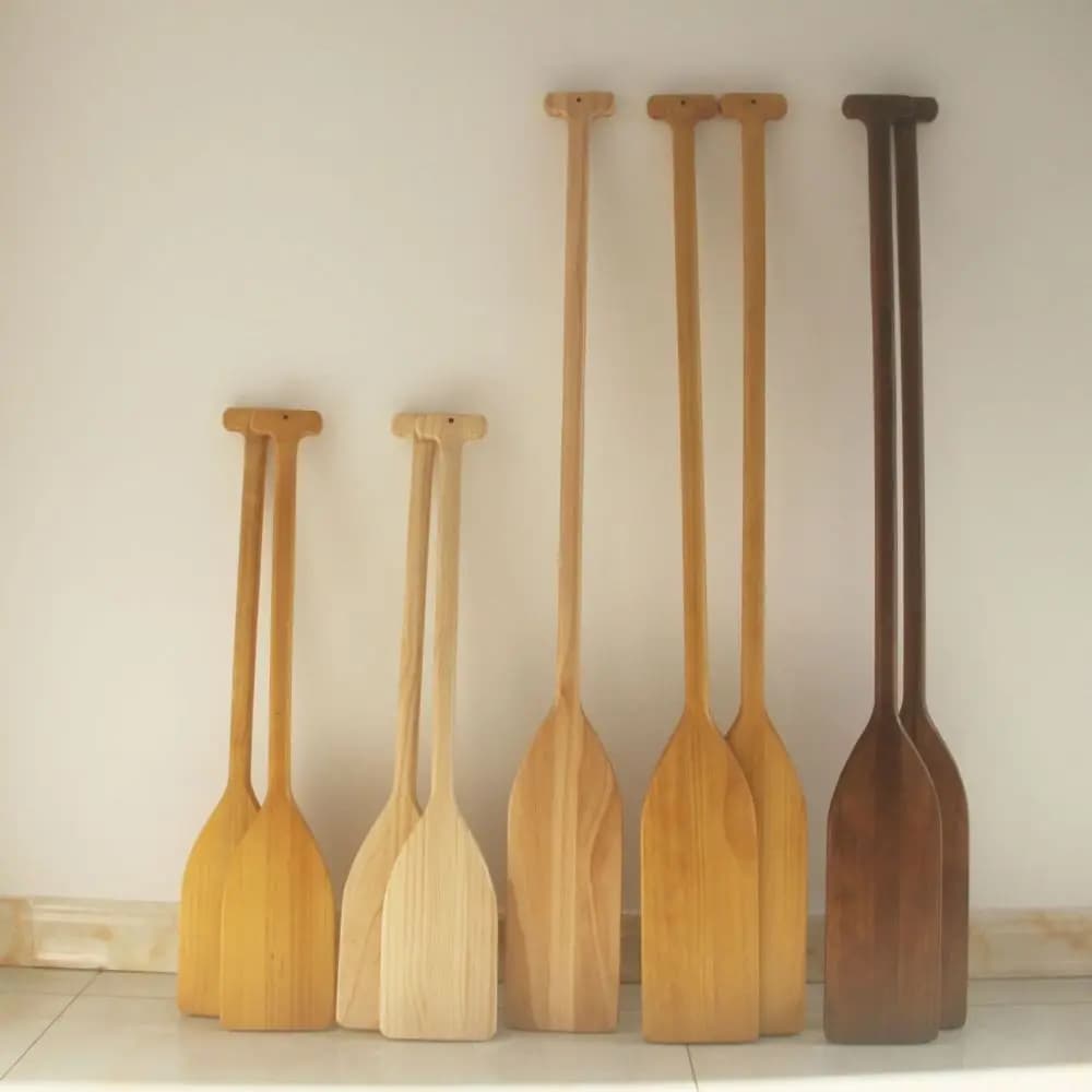 Handcrafted Wooden Paddle Durable Solid Timber Rowing Oar For Dragon Boat Racing Kayaking And Leisure Water Sports Activities