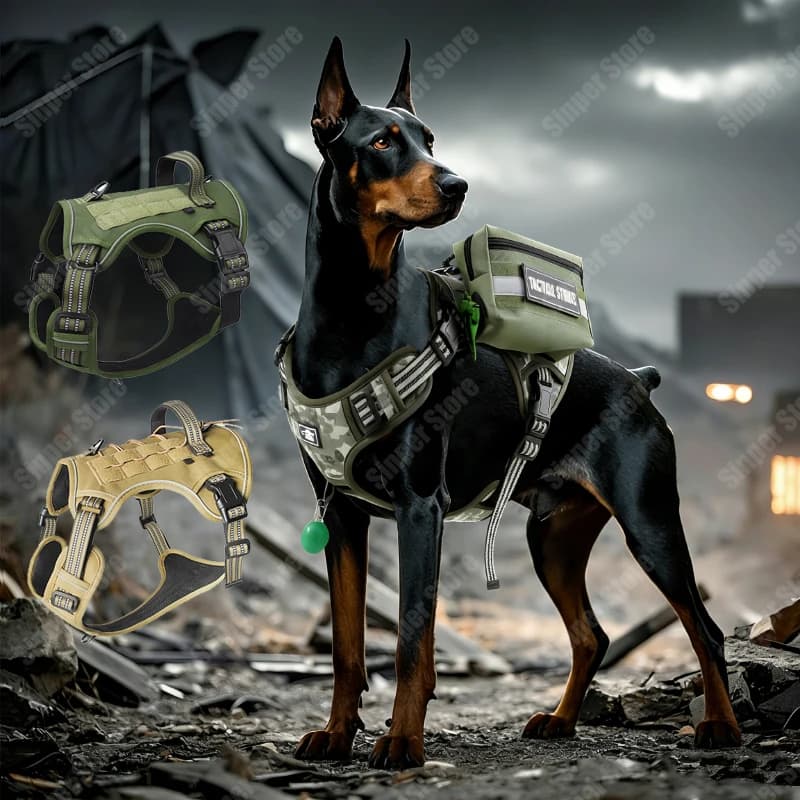 Set Pettorina e Guinzaglio per Cani, Pettorina Regolabile Anti-Trazione per Animali Domestici, Riflettente, Facile da Controllare, con Guinzaglio da 1,5m