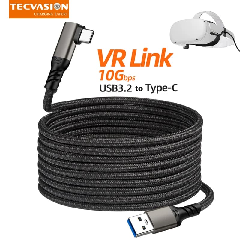 5M Data Line Charging Cable for Oculus Quest 2 Pico 4 PS5 USB PC Accessories 3.2 Type C Charger Connection Cable for Meta Quest 3 VR