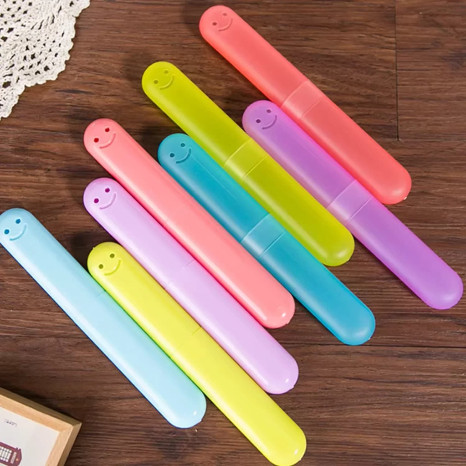 Eccellente scatola portaspazzolino portatile, custodia portaspazzolino da campeggio per escursioni da viaggio, protezione del coperchio del tubo.
