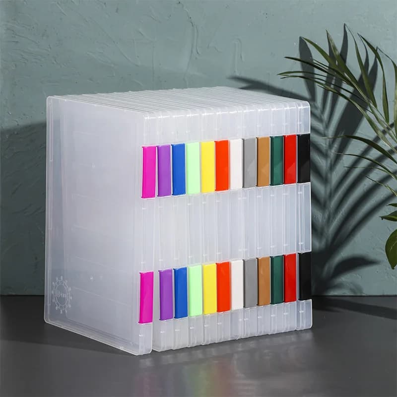 Trasparente addensare A4 File Box plastica ufficio smistamento documenti scatola di immagazzinaggio fibbia Design libro File archivio sigillo scatole organizzatore