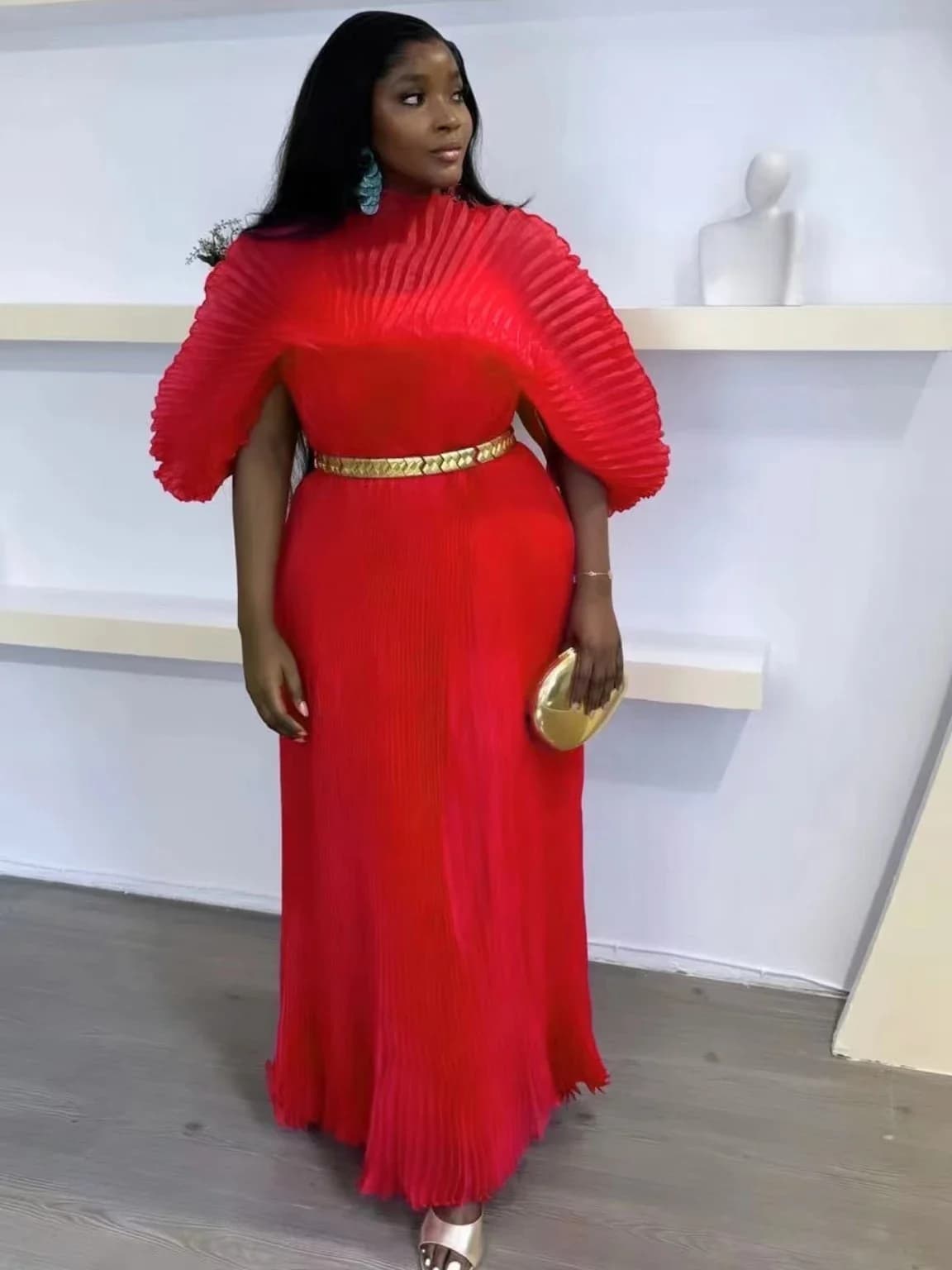 YUDX Pieghettato 2024 Autunno Nuovo Fatto A Mano Pieghettato Abiti da Donna Allentato Plus Size Abito Alto Smocked Abito Lungo