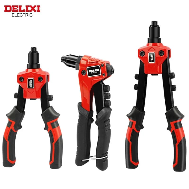 DELIXI ELECTRIC Rivet Gun，Manual Professional Pull Gun High Lever More Labor-saving，TighteningandRiveting of Metal SheetandPipe