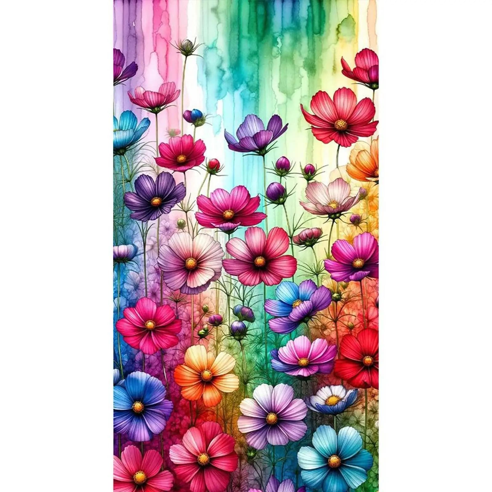 Kit di Pittura Diamantata 5D Cosmos Fai-da-Te con Diamanti Rotondi per Decorazione Murale 40x70cm