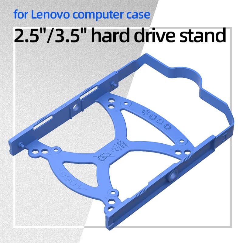 Staffa per rack per binario di guida in plastica per disco rigido meccanico da 3,5 pollici da 2,5 pollici per custodia per computer Lenovo