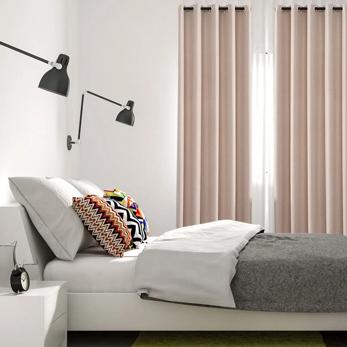 Tende Oscuranti Monocolore Beige alla Moda, Tende Blocca Luce per Camera da Letto e Soggiorno, Tessuto Ombreggiante per Finestre