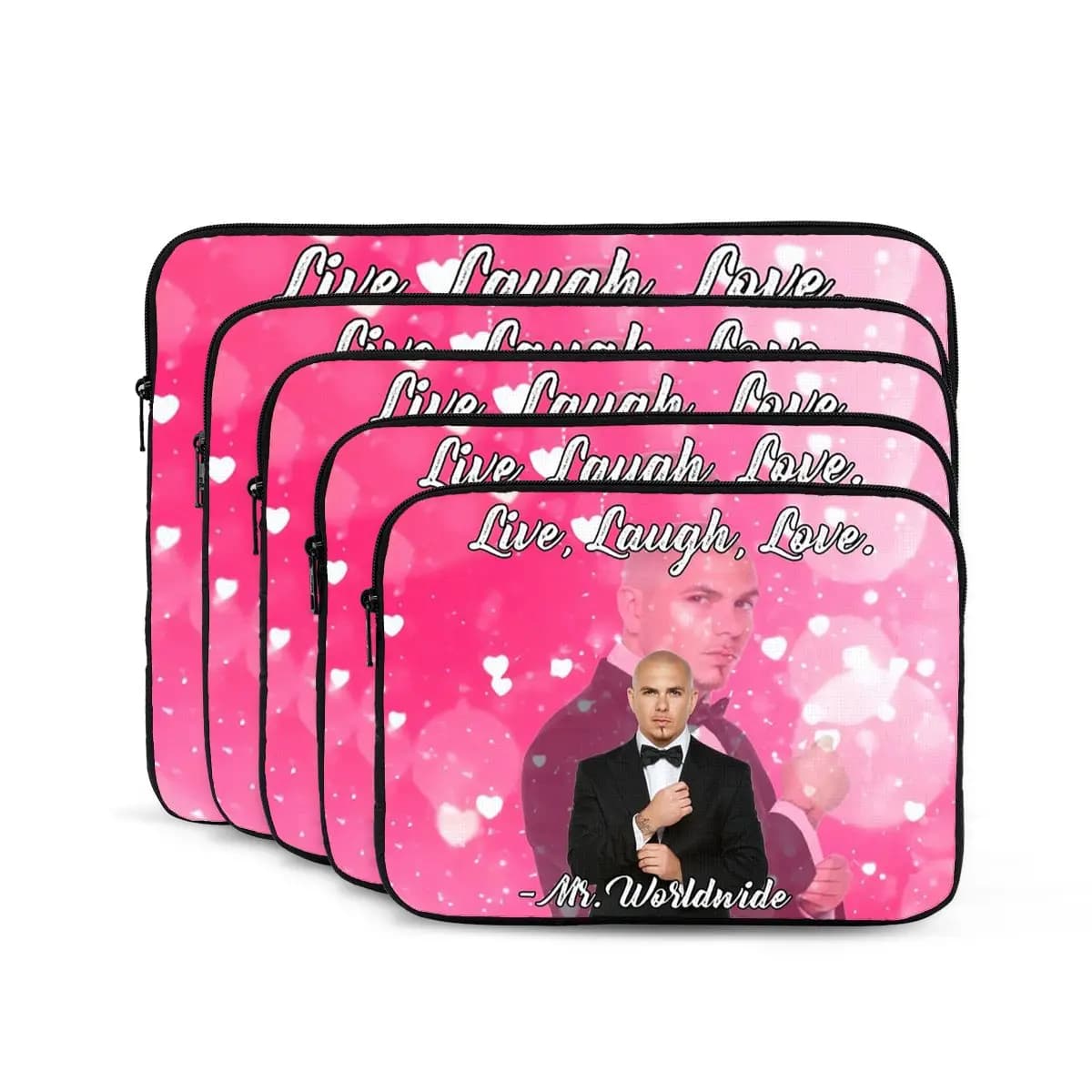 Il M. Worldwide dice al vivo Laugh Love Borsa per laptop rosa per notebook Custodia per notebook Custodia protettiva per tablet Custodia antiurto