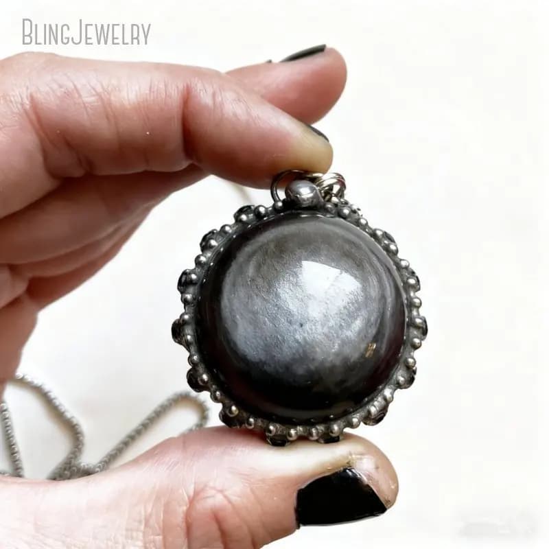 10 pz WitchCraft Collare Guarigione Ossidiana Sfera di Cristallo Sfera Talismano Collana Goth Amuleto Donna Uomo Y2K Gioielli