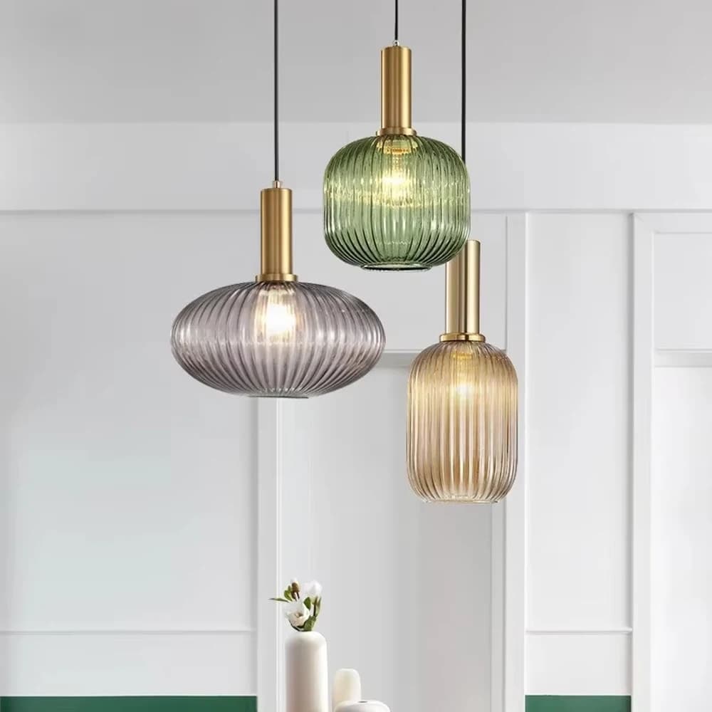 Lampade a sospensione in vetro E27 grigio fumo per cucina ristorante tavolo da pranzo soggiorno bar decorazioni per la casa anteriori luci a sospensione