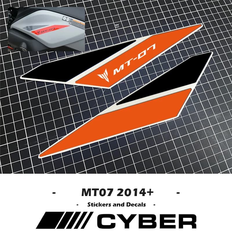 MT LOGO Colore Impermeabile Moto Adesivo Decalcomania Adesivo Per Auto Per YAMAHA MT07 MT-07 FZ07 FZ-07 Nuovo Serbatoio Adesivi Decalcomanie