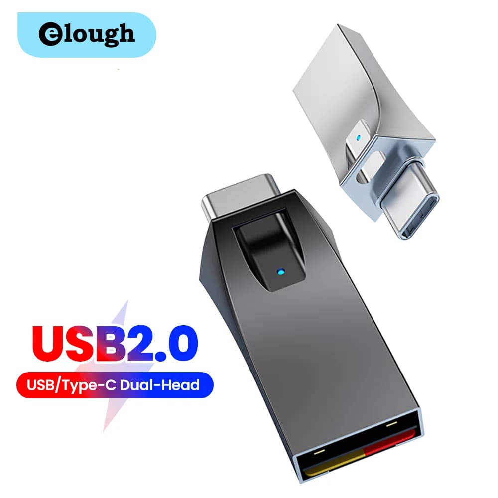 Lettore di schede Mini TF USB/Type-C 2.0, memoria esterna nera, U-Disk estensibile per Memory Stick USB C 2.0 per iPhone 17 16 Samsung