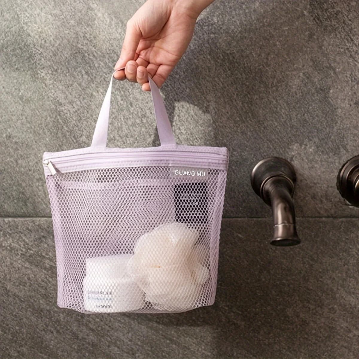 Portable Lightweight Mesh Makeup Bag Waterproof Travel Toiletry Bag Bath Shower Organizer Gym Sundry Storage Cosmetic Pouch