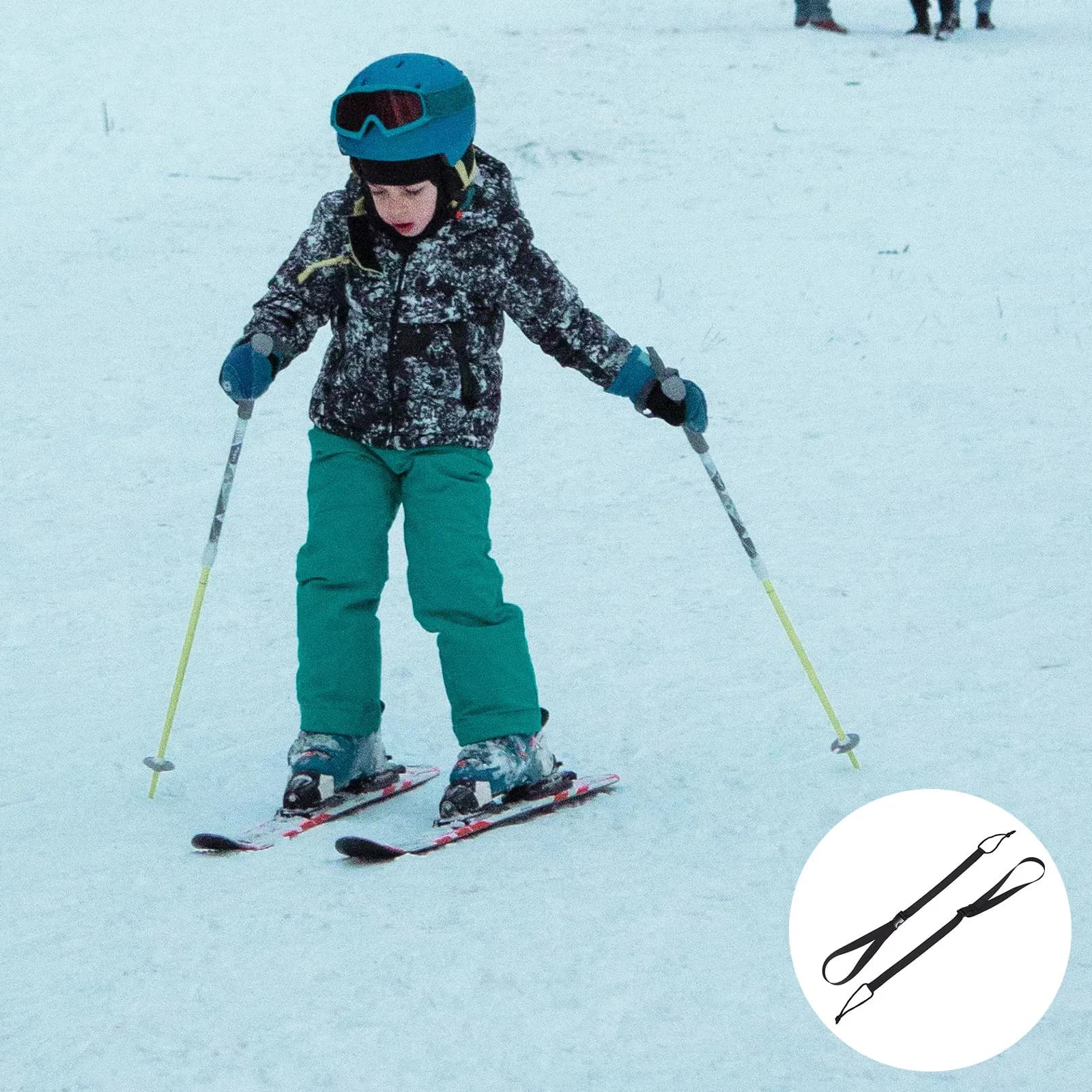 2 Pezzi Cinghie di Sicurezza Universali Regolabili Leggere a Sgancio Rapido per Snowboard, Ricambio per Principianti e Uso in Montagna