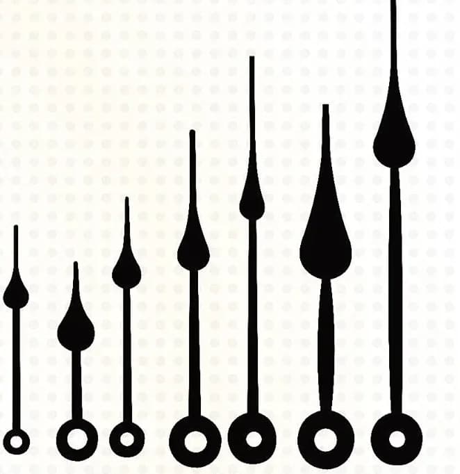 Hands and mechanism of the 50 cm or 80 cm wall clock
