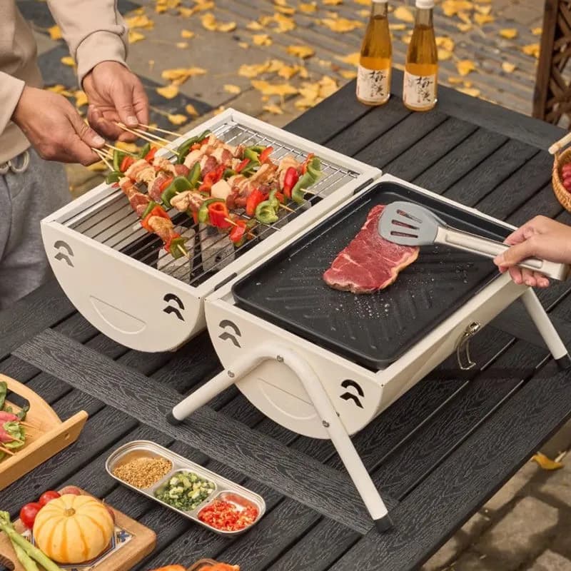 Small Barbecue Portable from Exterior, Carbone Folding Stove for Camping