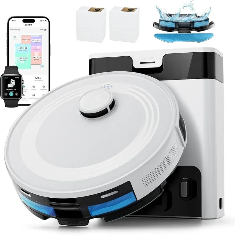 Brand New Lefant LiDAR Robot Vacuum and Mop - 45-Day Self-Emptying, 190° PSD Obstacle Avoidance, Customized Cleaning, Multi-Floo