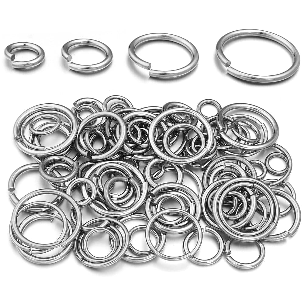 20 pcs/lot Stainless Steel Open Salt Rings Singles Divided Ring Connectors For Jewelry Creation Results FAI Accessories FROM YOU