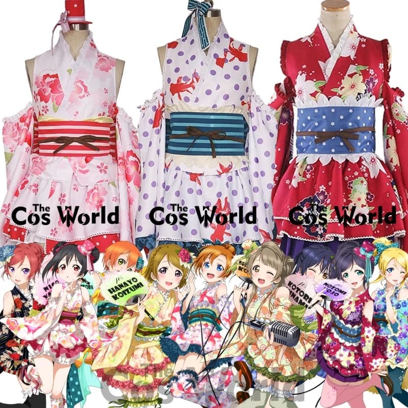 Cosplay Costumes Custom Love Live September Yukata Awakened Honoka Kousaka Kotori Minami Nico Nozomi