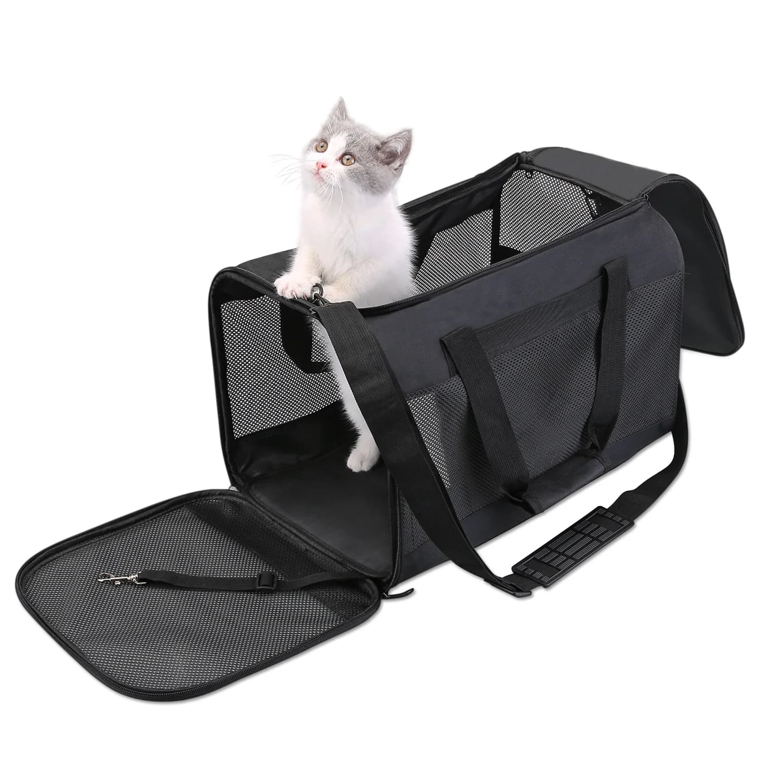 Zaino porta animali all-in-one: borsa da viaggio per cani e gatti durevole, pieghevole e portatile per uso esterno