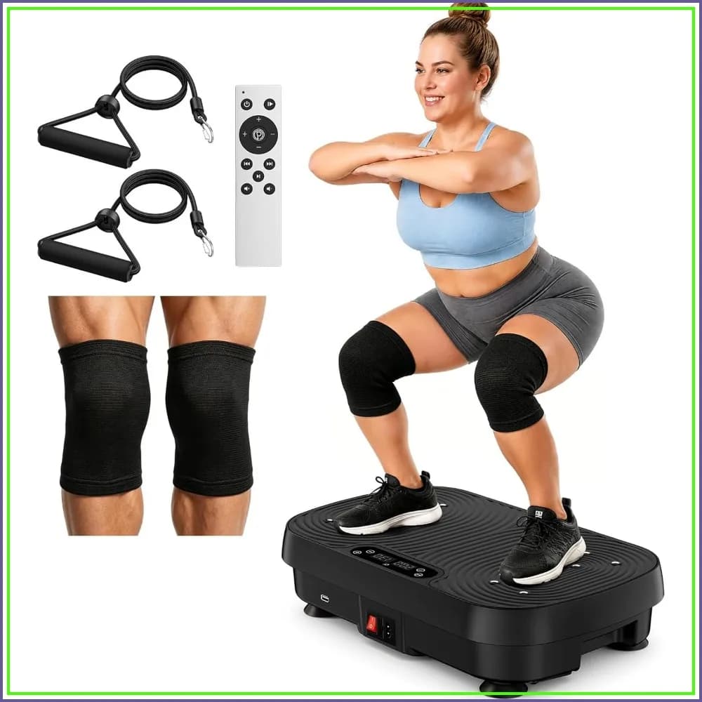 130 Levels Vibration Plate Exercise Machine for Lymphatic Drainage Weight Loss, 450 Lbs Capacity Full Body Workout with Bluetooth