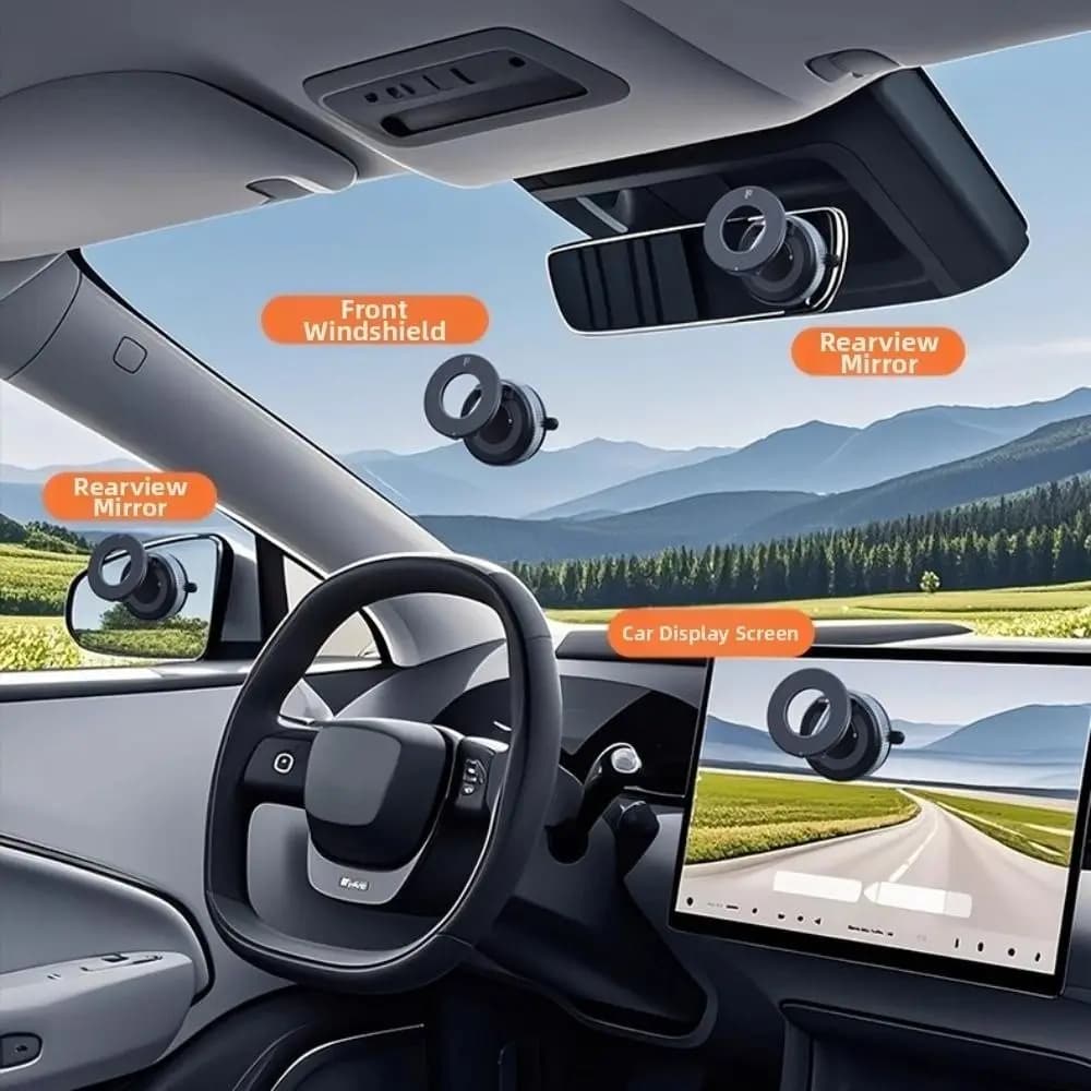 Supporto Magnetico per Telefono da Auto Pieghevole a 360° ° Supporto Rotante per Cellulare con Ventosa, Supporto Portatile da Viaggio per Telefono, Supporto da Scrivania
