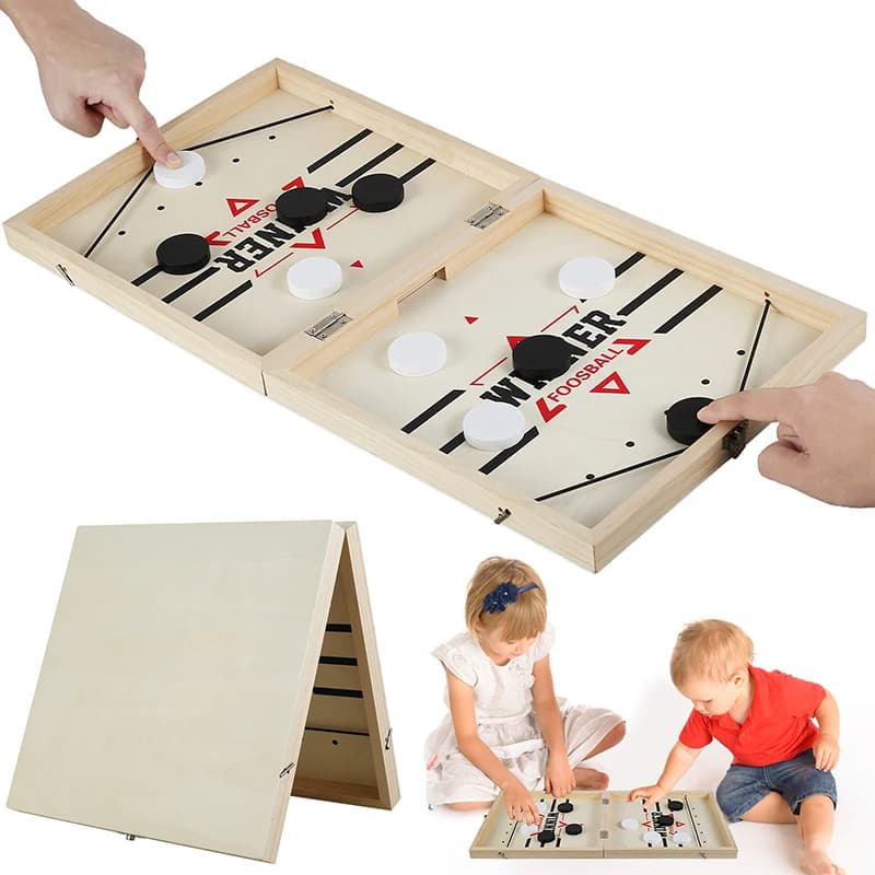 Grandi giochi pieghevoli per biliardino Vincitore Hockey da tavolo Catapulta Scacchi Genitore-figlio Veloce Sling Puck Board Giocattoli per bambini Adulti