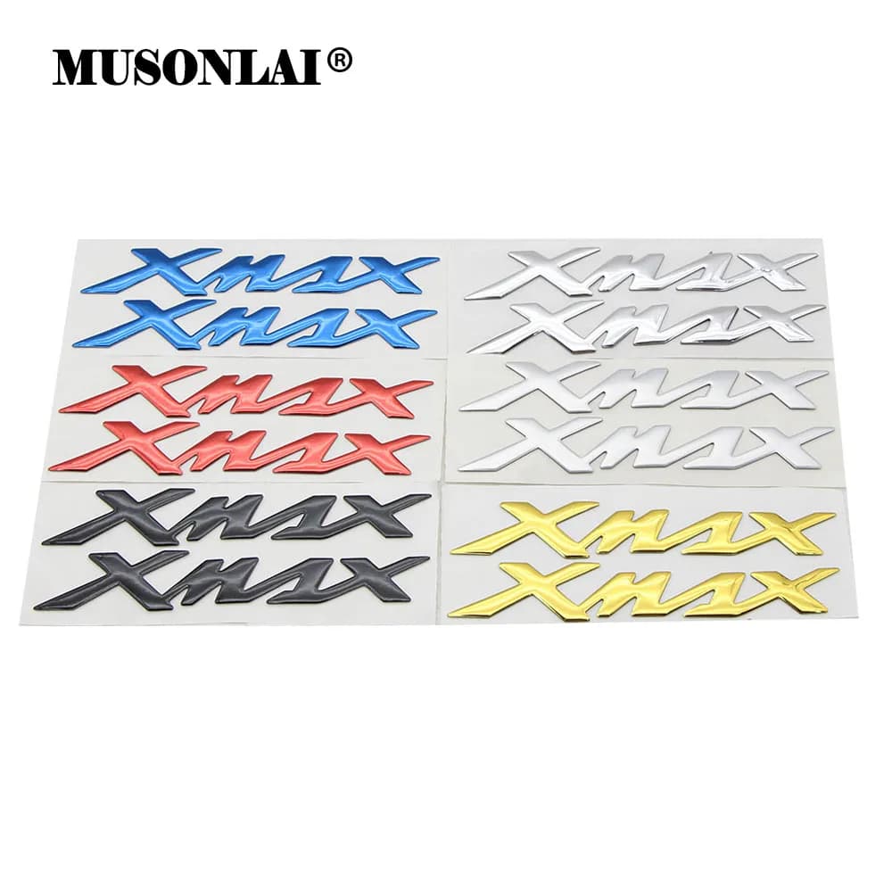 XMAX Moto 3D Adesivi Emblema Parafango Serbatoio Carburante Logo Distintivo Decalcomania Per Yamaha X-MAX 125 250 300 400