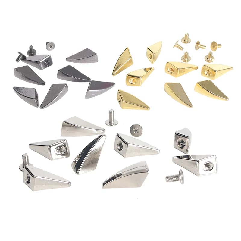 100 set 16mm Dragon Claw Punk Spike Borchie Metal ScrewBack Leathercraft Shark Risultati per Bracciali in pelle Collari per animali domestici Borse