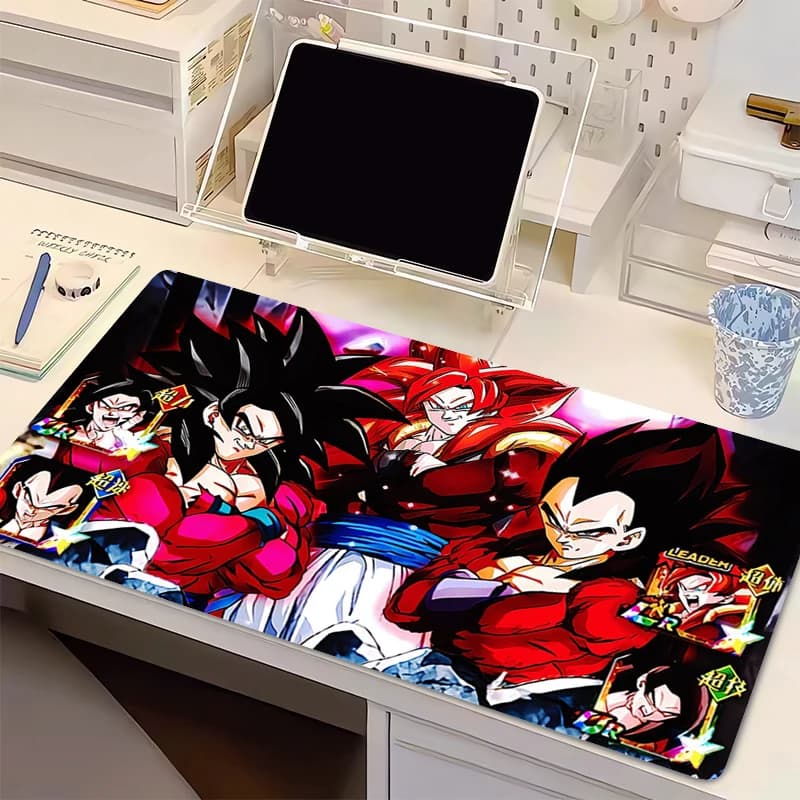 Tappetino per Mouse in Gomma, Accessori da Gaming, Tappetino XXL per Scrivania, Antiscivolo, per Tastiera e Tablet, Mousepad DBZ Dragon Ball