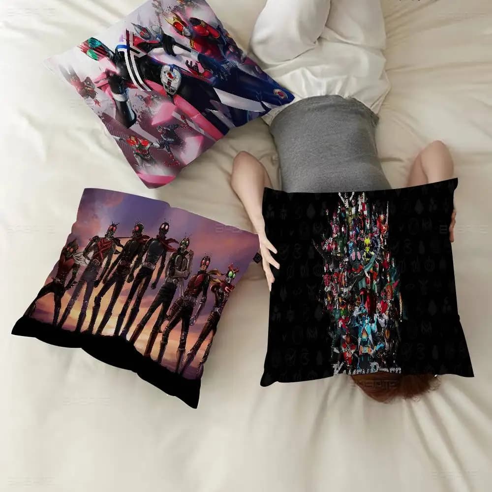 Fodera per cuscino della serie Kamen Rider per camera da letto e soggiorno, fodera decorativa per divano
