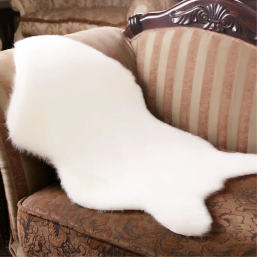 40x60cm tappeto peluche morbida pelle di pecora camera da letto tappeto di pelliccia finta lana Pad capelli lunghi comodino tappetino divano cuscino tappeti soggiorno