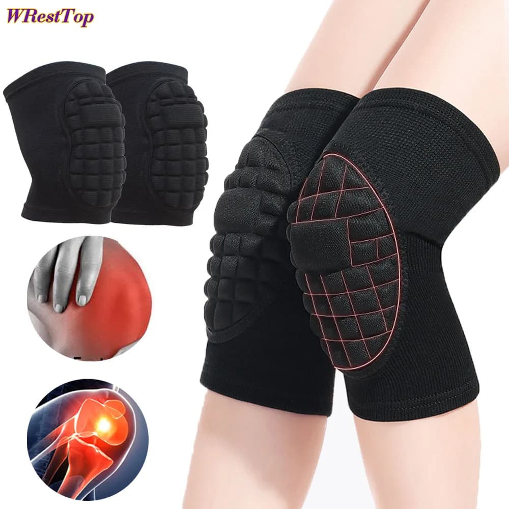 1 Paio di Ginocchiere Protettive in Spugna con Compressione per Uomo e Donna, per Sport, Danza, Calcio, Pallavolo, Basket, Palestra, Pattinaggio