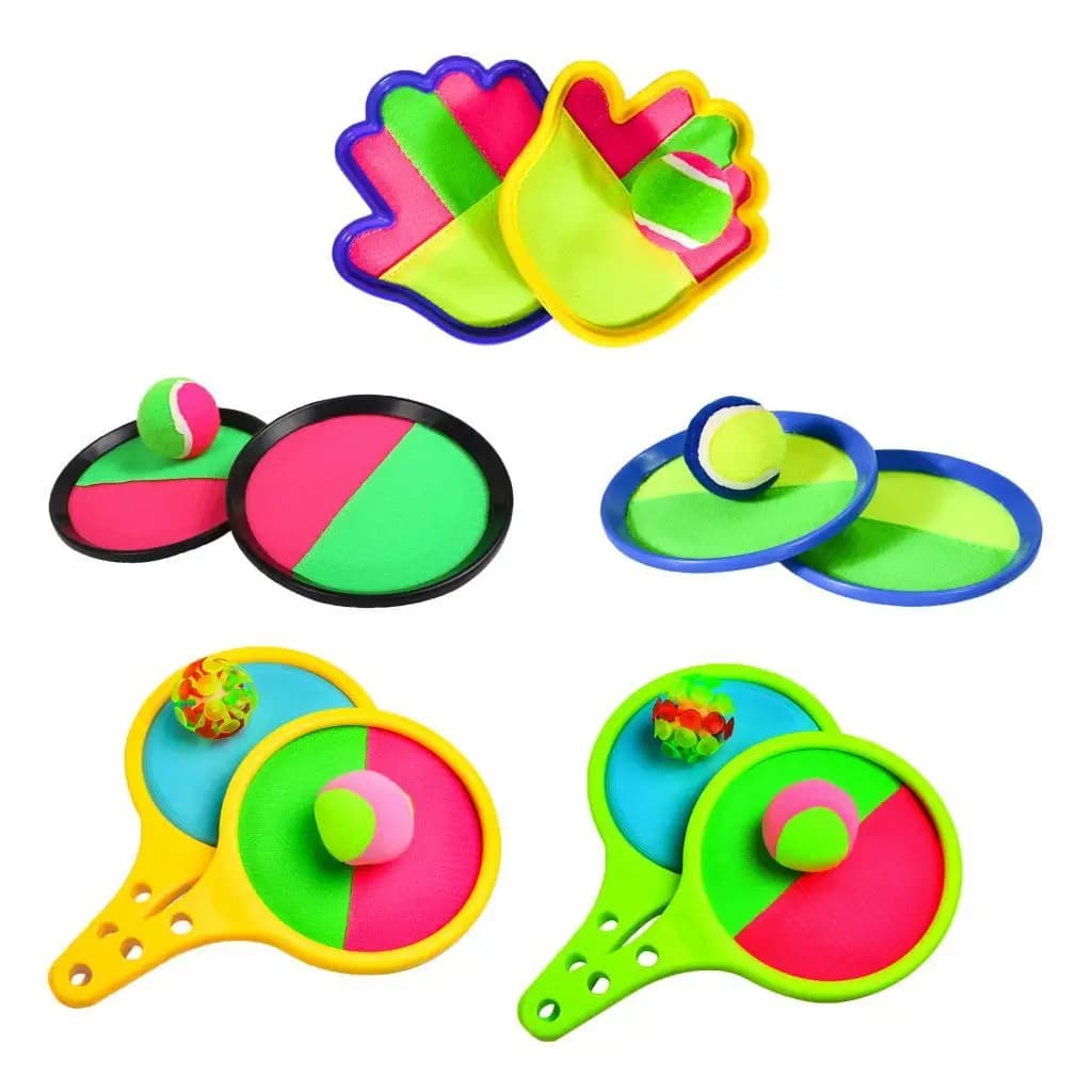 Throw And Game Tennis Vacation Beach Auen 2 Paddle And Ball SET